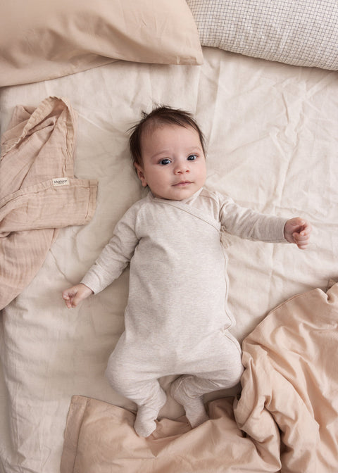 Marmar Basic Footie+Hat 100-106 - Light Beige Mel