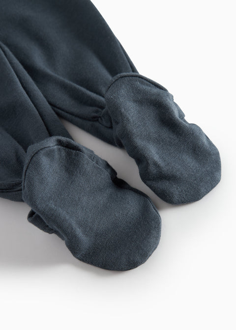 Marmar Basic Footie 100-106 - Blue detail 2