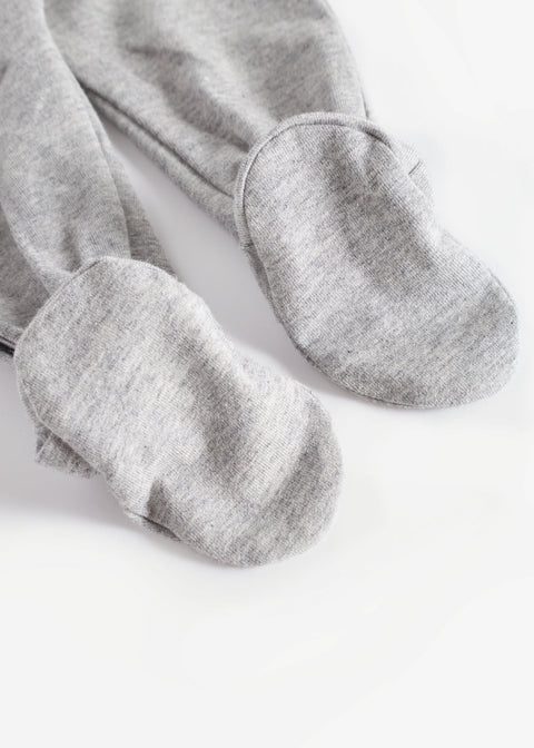 Marmar Basic Footie 100-106 - Light Grey Mel detail 2