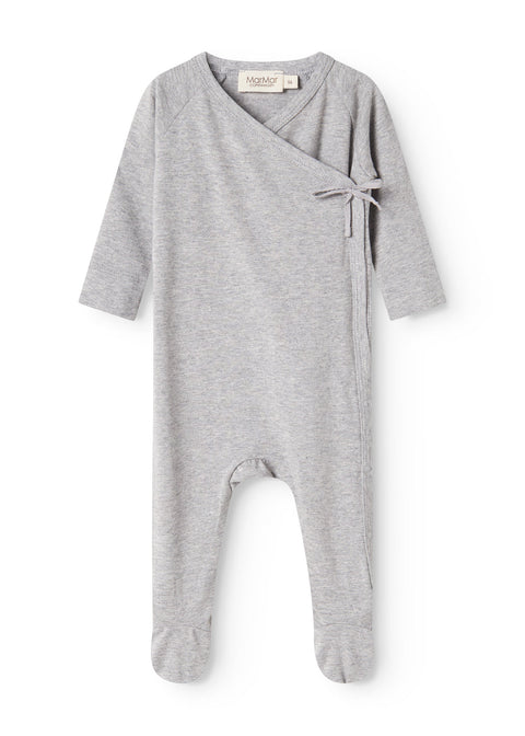 Marmar Basic Footie+Hat 100-106 - Light Grey Mel