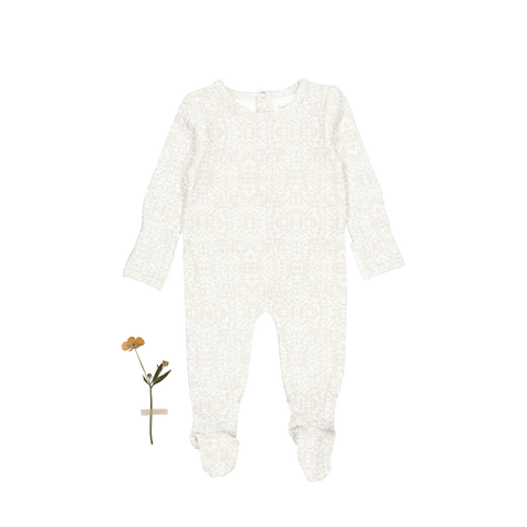 Lovely Littles Printed Footie - Vintage Vines