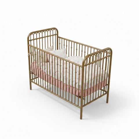 Petite Belle 5pc Crib Set - Toile Safra Rose Pink