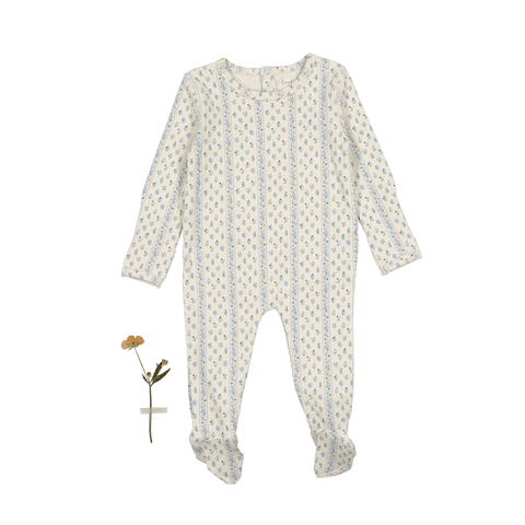 Lovely Littles Lux Blue Pointelle Footie