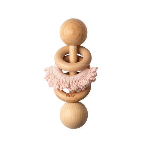 Picky Baby Rattle With Ruffle - Pink
