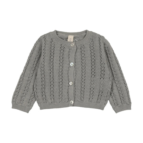 Lilette Crochet Knit Shrug - Light Blue