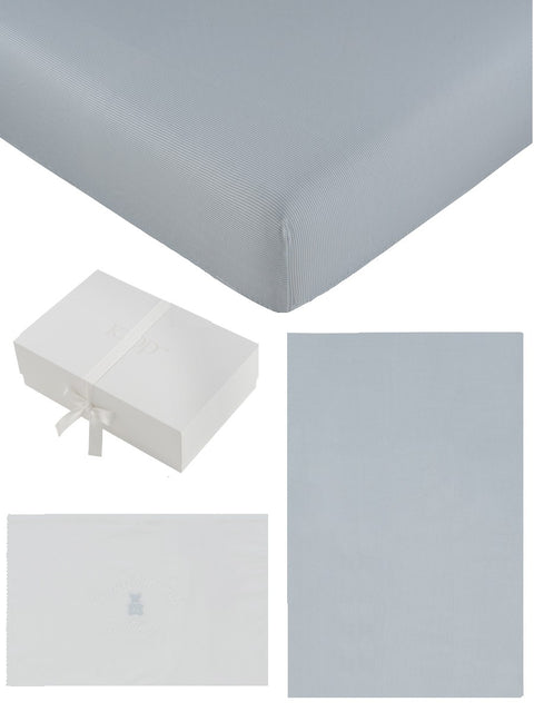 Kipp Baby Petit Ours 4PC Mini Crib Set - Blue
