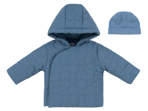 Kipp Baby Petit Ours Padded Jacket & Hat - Blue