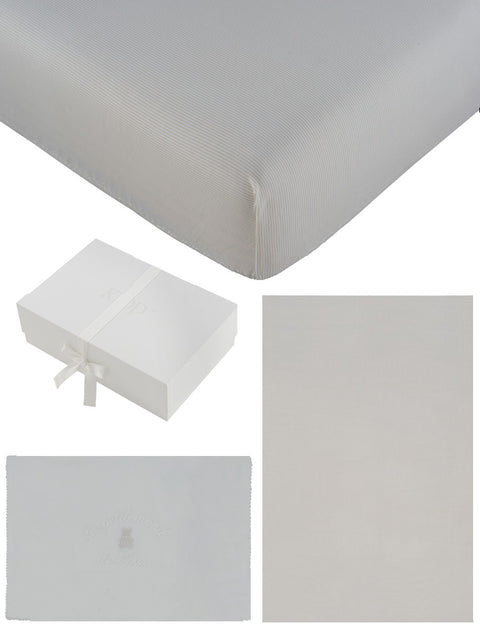 Kipp Baby Petit Ours 4PC Mini Crib Set - Stone
