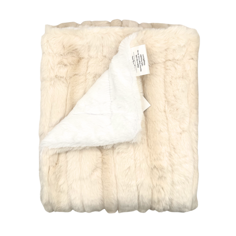 Kidu Fur Blanket - Wave Oat