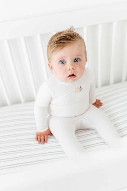 Ely's & Co. 2pk Crib Sheets - Blue Dragonfly & Stripes