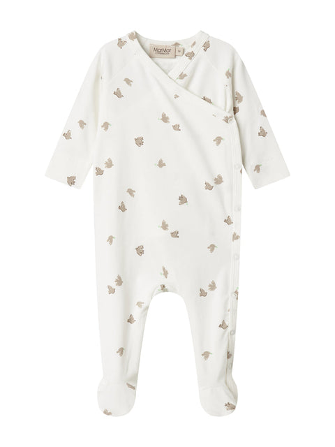 Marmar Printed Footie + Hat 254-109-19 - Peace Birds
