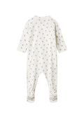 Marmar Printed Footie + Hat 254-109-19 - Little Sakura Flowers detail