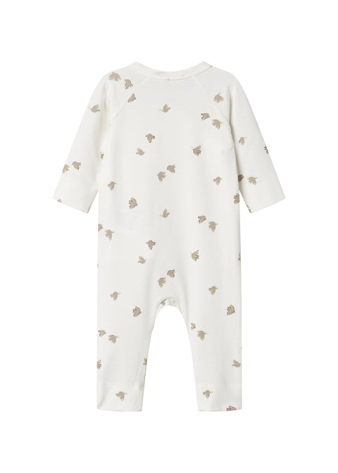 Marmar Printed Footie + Hat 254-109-19 - Peace Birds detail