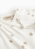 Marmar Printed Footie + Hat 254-109-19 - Peace Birds detail 2