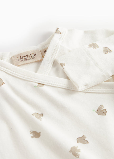 Marmar Printed Footie + Hat 254-109-19 - Peace Birds detail 2