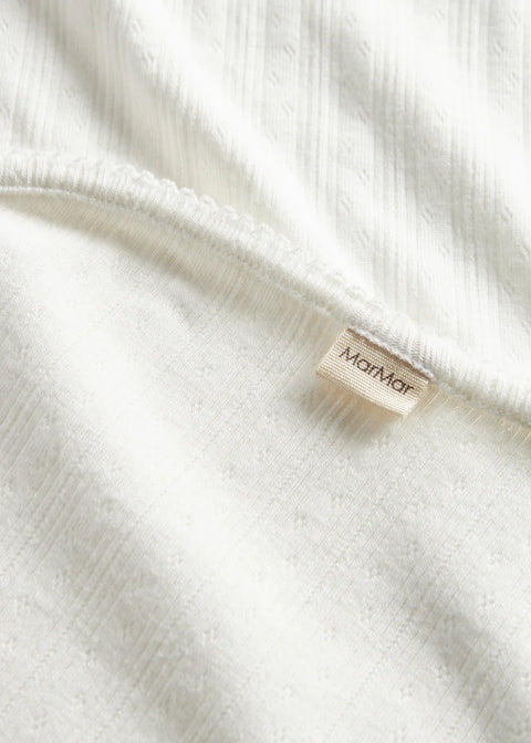 Marmar Pointelle Detail Blanket 254-182-08 - Gentle White