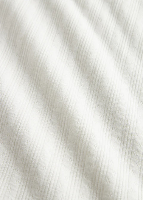 Marmar Pointelle Detail Blanket 254-182-08 - Gentle White