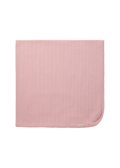 Marmar Pointelle Detail Blanket - Soft Berry