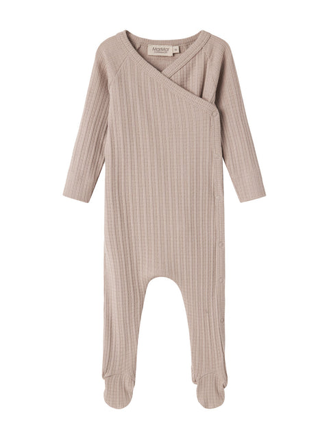Marmar Waffle Detail Footie+Hat 254-185-03,254-185-07 - Soft Beige