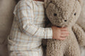 Lilette Tartan Print Footie Set - Oat lifestyle