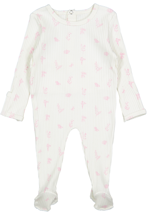 Lovely Littles Meadow Pink Footie + Bonnet