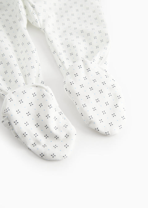 Marmar Printed Footie + Hat 262-109-06,08 - Droplet