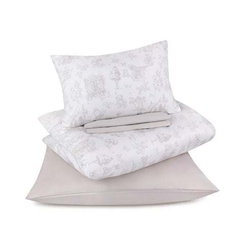 Petite Belle 5pc Crib Set - Toile Safra Taupe