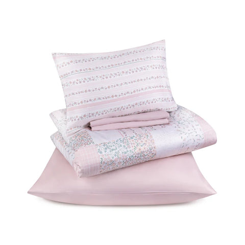 Petite Belle 5pc Crib Set - Flora Pink