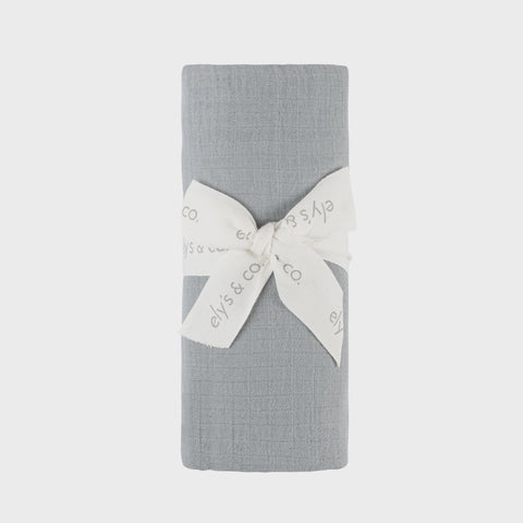 Ely's & Co. Muslin Swaddle - Boys Blue