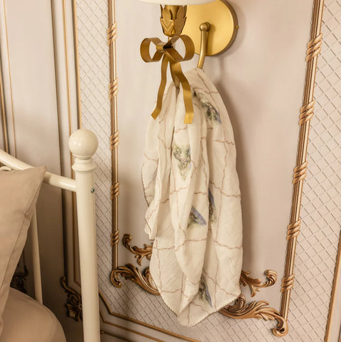 Petite Belle Swaddle & Burp Cloth Set - Teddy Bike