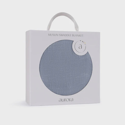 Aurora Muslin Swaddle - Blue