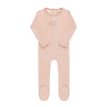 Metallic Wreath Footie Pink