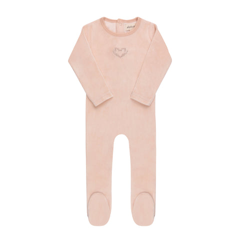 Metallic Wreath Footie Pink