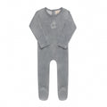 Metallic Wreath Footie Blue