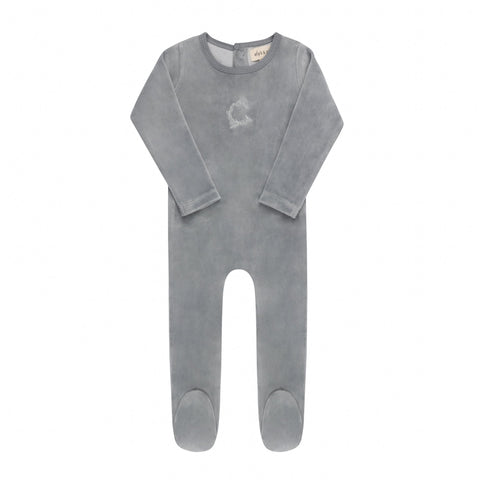 Metallic Wreath Footie Blue