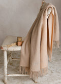 Peluche Lambswool Blanket - Taupe