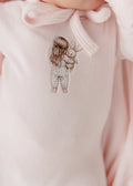 Daisy Gift Box Doll Footie + Bonnet - Soft Pink