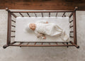 Peluche Knit Swaddle + Beanie Set - Cream