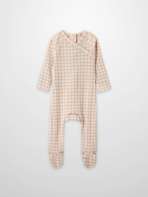 Adee Boys Grid Footie+Hat 1089B - Blue