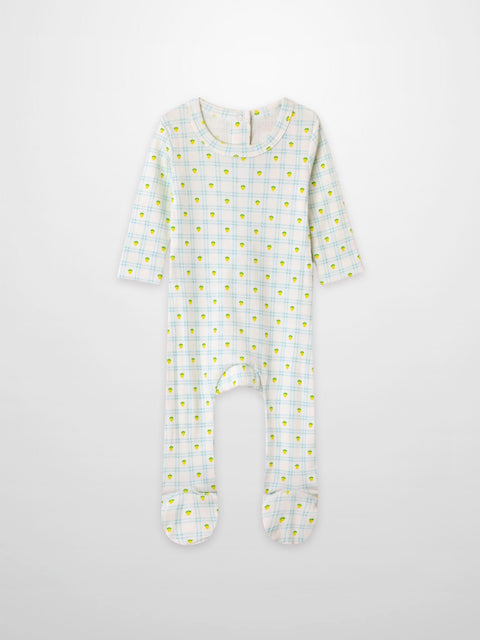 Adee Lemon Print Footie 1069F - White