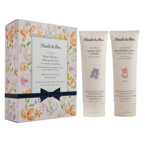 Noodle & Boo Baby Bath & Massage Set - Creme Douce