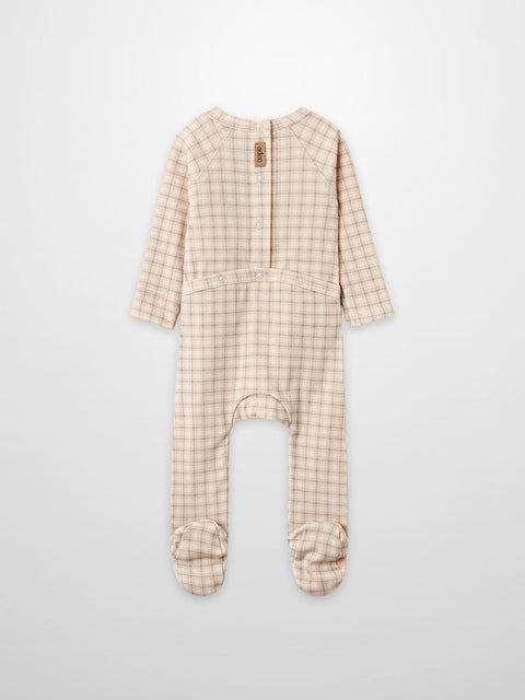 Adee Boys Grid Footie+Hat 1089B - Blue