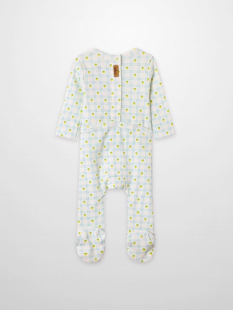 Adee Lemon Print Footie 1069F - White