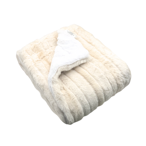 Kidu Fur Blanket - Wave Oat