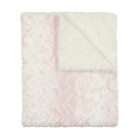 Peluche Lux Fur Blanket - Speckled Pink & Natural