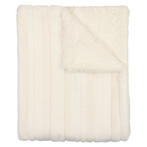 Peluche Lux Fur Blanket -  Cream Panel
