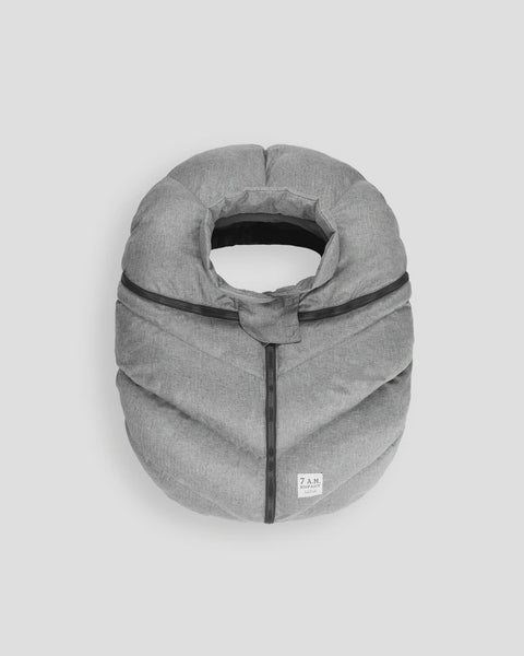 7AM Car Seat Cocoon - Heather Grey Fleece