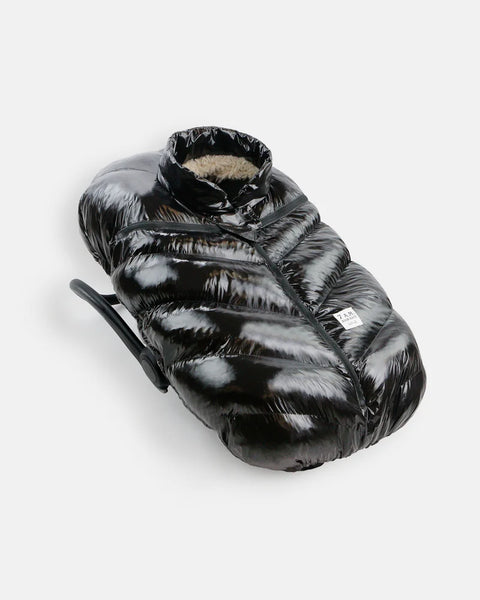 7AM Car Seat Cocoon - Black Polar Plush