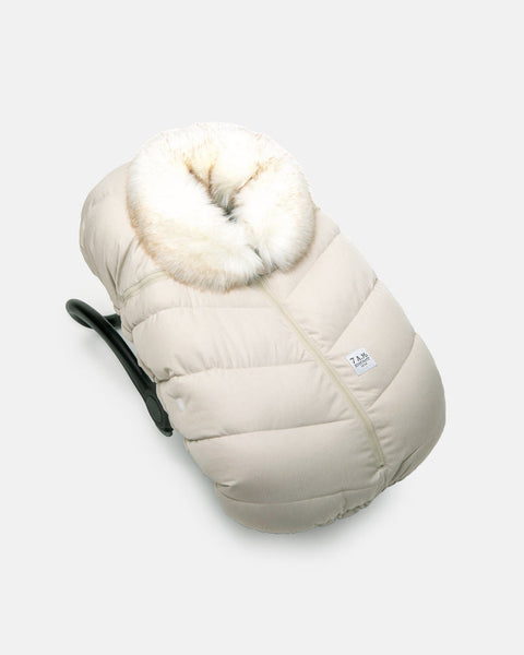 7AM Car Seat Cocoon - Tundra Beige White