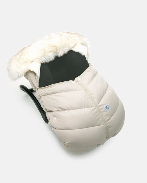 7AM Car Seat Cocoon - Tundra Beige White